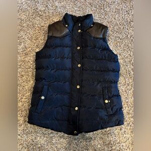 35. Justify Midnight Blue Vest with Gold Accents